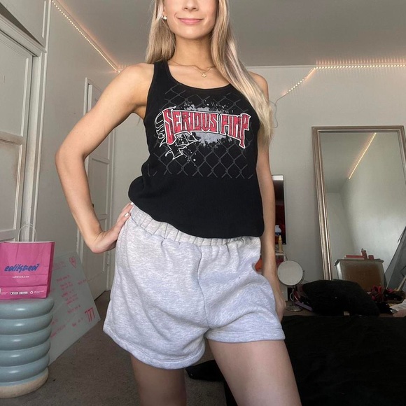 y2k grunge “serious pimp” print tank top - Picture 5 of 8